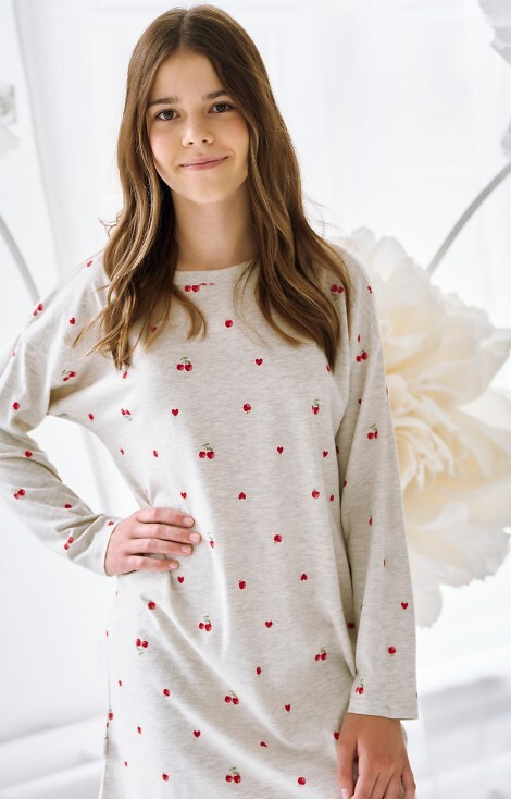 3504 Adele Taro melange - Lányok hosszú ujjú pólója, pamut