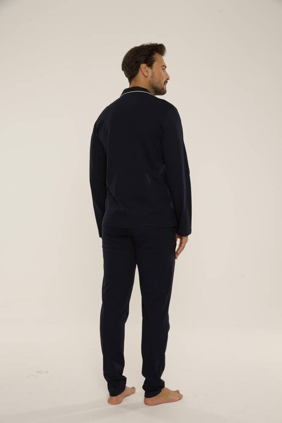 729 Norberto Férfi pizsama De Lafense - sötétkék