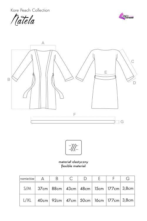 Natela LC 90381-1 Kore Peach Collection Női köntös LivCo Corsetti női köntös LivCo Corsetti