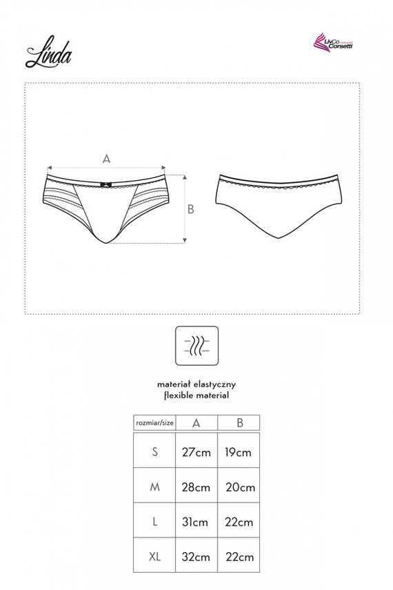 Linda LC 6064 LivCo Corsetti Fashion női bugyi - fehér