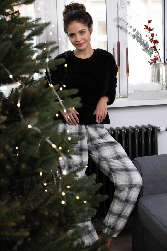 Meredith Sensis női pizsama - fekete