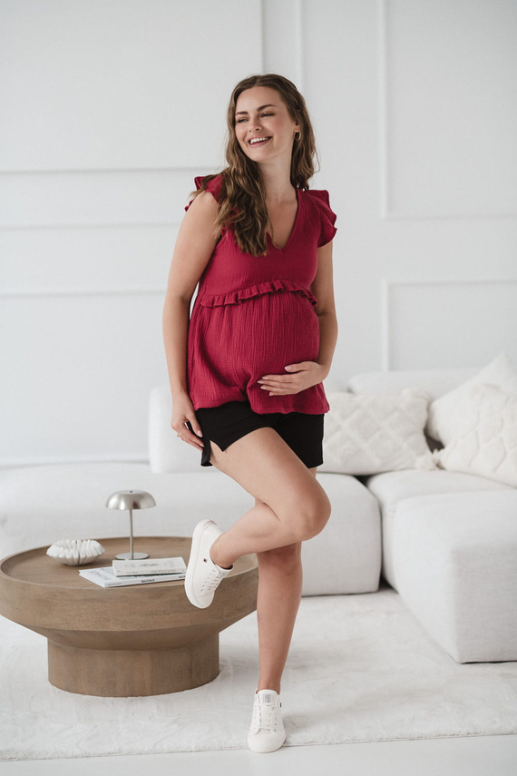 Milky Butterfly Terhességi és szoptatós blúz - kényelem és stílus Milk&Love málna