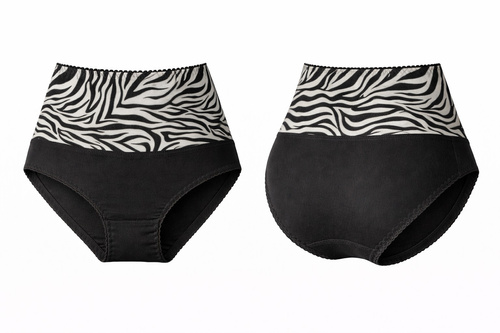 Mitex IGA WILD alakformáló női bugyi magas derékkal, hasformáló wild black 