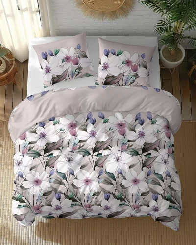 5774 B Cotton Bloom Detexpol Powder Pink Flower ágynemű - 100% pamut, megfordítható, lengyel gyártás