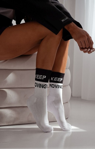 0071-008 Unique női zokni Milena fehér - fél frottír, pamut, meleg és kényelmes