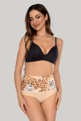 Mitex IGA WILD alakformáló női bugyi magas derékkal, hasformáló wild black 