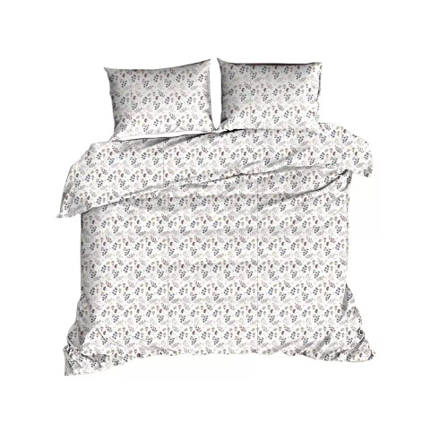 614N Klasszikus pamut ágynemű E24 Extrapościel fehér barna levelek gallyak - 100% pamut, tartós, színes, 2 darabos szett