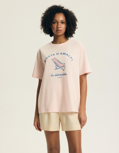 Nyári női pizsama 44479 Edris pamut és viszkóz