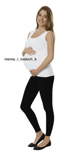 Hosszú terhességi leggings fekete olasz divat