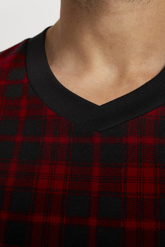 Elijah Férfi hosszú ujjú pizsama és nadrág Italian Fashion - print/fekete