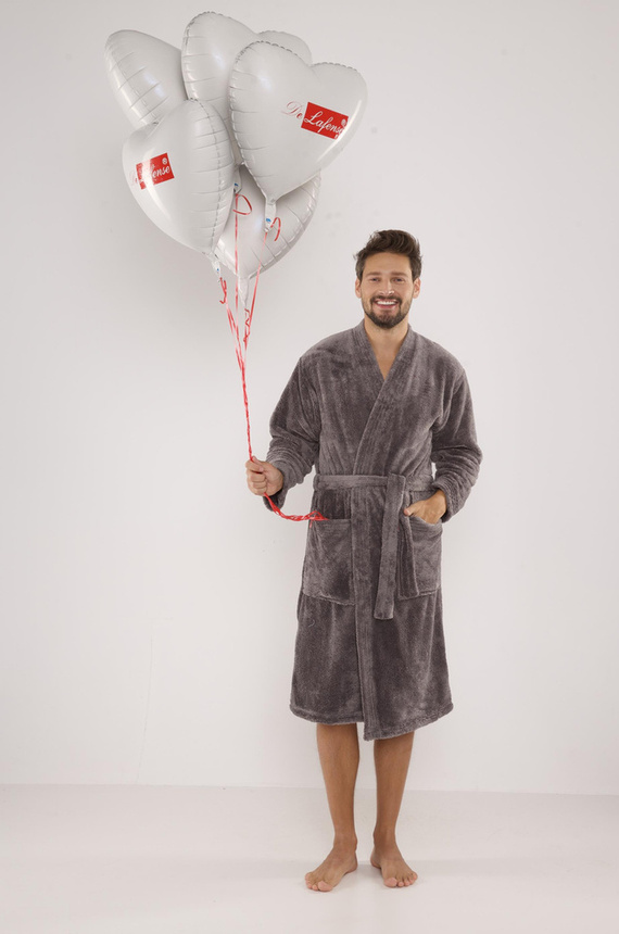 391 Hugo férfi fürdőköpeny De lafense - szürke