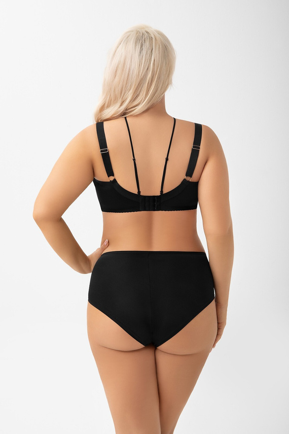 Gorsenia Vida K965 - Női magas derekú alsónadrág, Díszített, Modellezés, Mikroszál + Hímzés