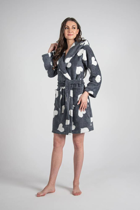 671 Hearts Rövid női köntös Forex - grafit