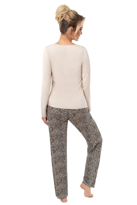 Női pizsama Donna Omari Long - hosszú ujjú, viszkóz, elegancia és kényelem