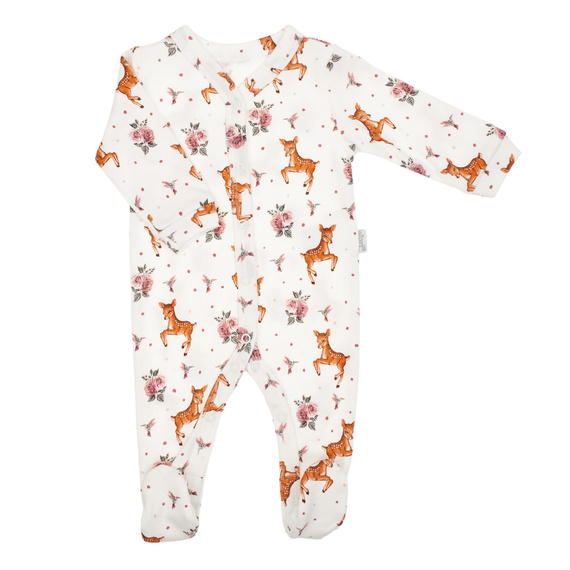 216031 Lala Nicol baba pizsama - pamut, saree és rózsa mintával