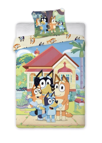 Bluey Faro ágynemű 100% pamut puha gyermek ágynemű Bluey mintával