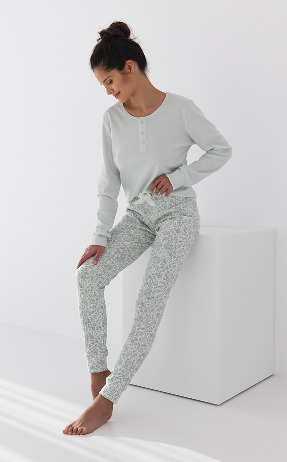 Oliva Interlock női pizsama Sensis - menta