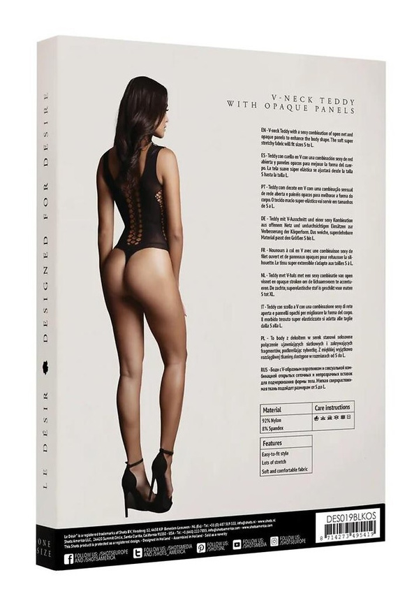 Bodystocking DES023 Le Désir érzéki body geometriai kivágásokkal