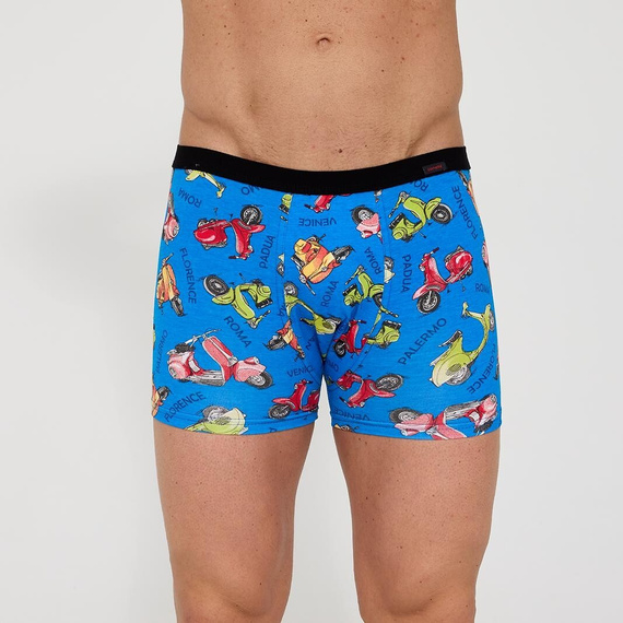 280/253 Vespa Férfi Cornette Tattoo Boxer Shorts - pamut elasztánnal, vidám színes minta, elasztikus alagútban, dobozos csomagolásban