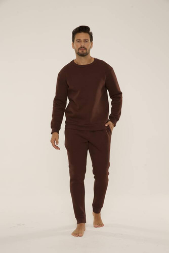 813 Indigo Férfi edzőruha a De Lafense-től - csokoládé