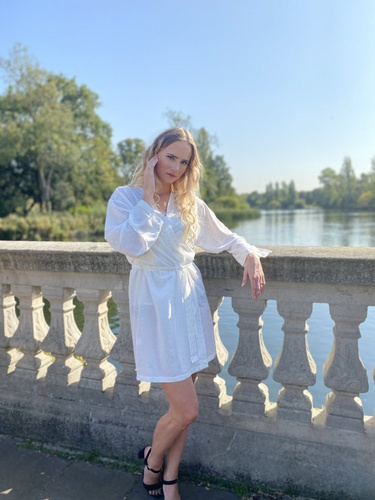 411 Jeanne Női rövid Forex köntös - ekrü színű