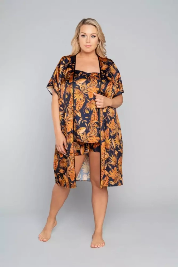 Monstera Női fürdőköpeny olasz divat - nyomtatás