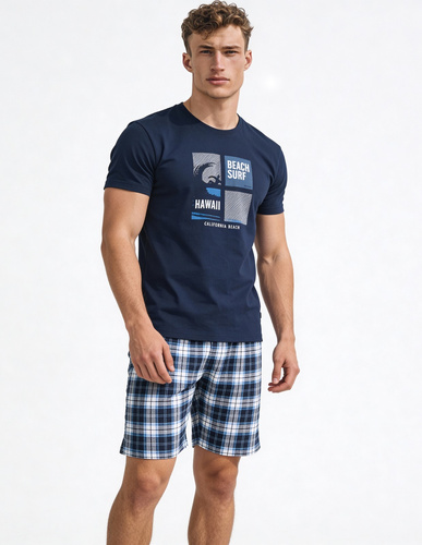 Cornette F&Y 551/56 Hawaii– fiú tinédzser pizsama 100% pamut rövid ujjú felsővel