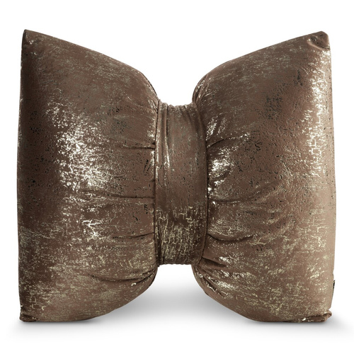 Karácsonyi párna 1 Eurofirany barna 45x55 - bársony masni