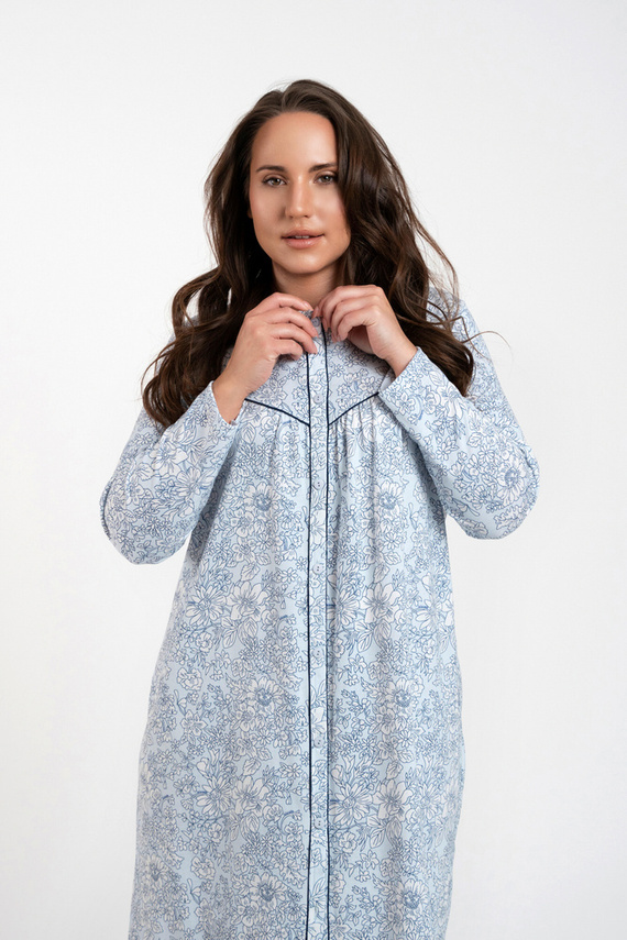 Talita kigombolt hálóing Olasz divat - kék mintás