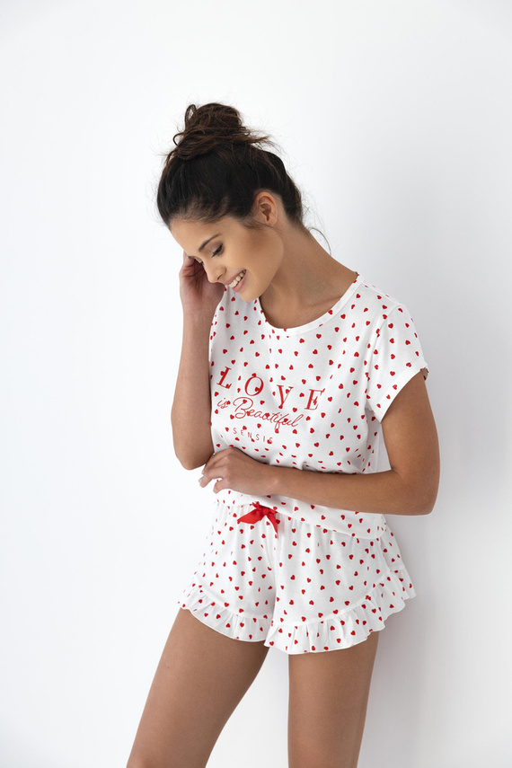 Justine női pizsama Sensis - krém színű