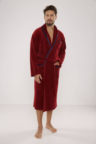 666 Ronaldo férfi köntös De Lafense - gesztenyebarna színű