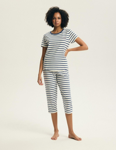 Női pizsama 45316 Eulana 100% pamut 7/8 nadrág