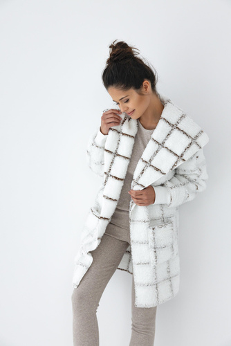 Sensis Delphine kardigán - fehér-csíkos