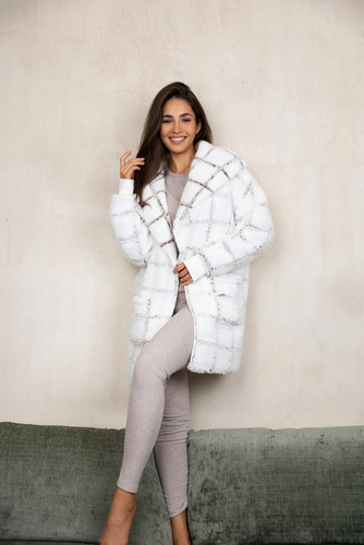 Sensis Delphine kardigán - fehér-csíkos