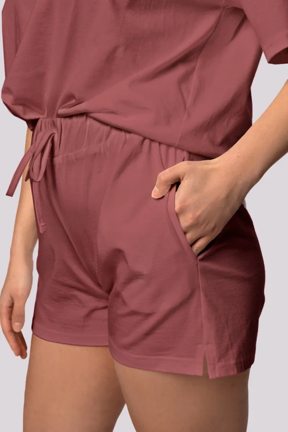 Bliss rövid ujjú női pizsama Mona cseresznye