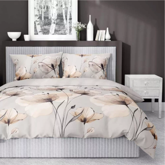 5492 B Detexpol Satin Stories cappuccino | 100% pamut, szaténszövés, cipzár, ajándékcsomagolás