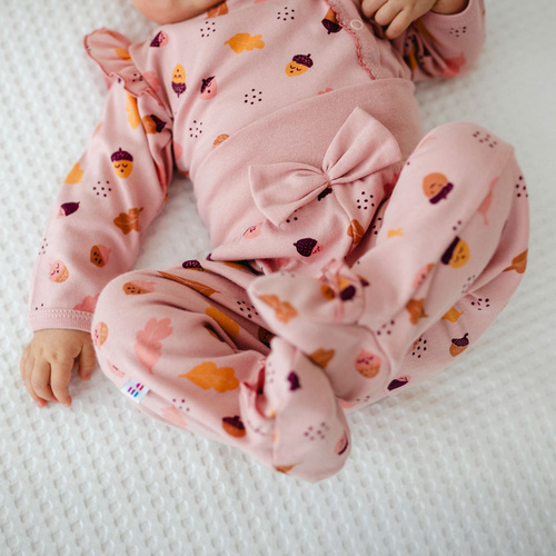 Fluffy Tails baba félalvó Eevi- rózsaszín, pamut masnival