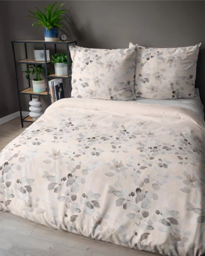 5084 B Home Satin Pościel satynowa gałązki Detexpol kremowy