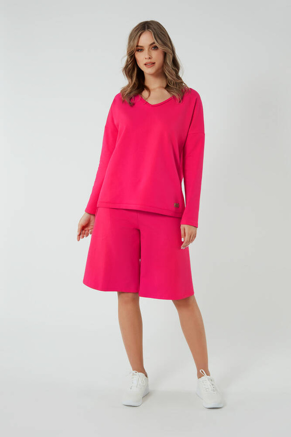 Madri 1/2 culottes női rövidnadrág Olasz divat - fukszia