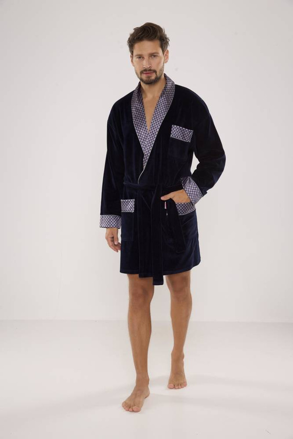 772 Bonjour férfi fürdőköpeny forex - tengerészkék