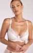 Nagy ekrü félpárnás melltartó
