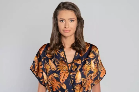 Monstera Női fürdőköpeny olasz divat - nyomtatás