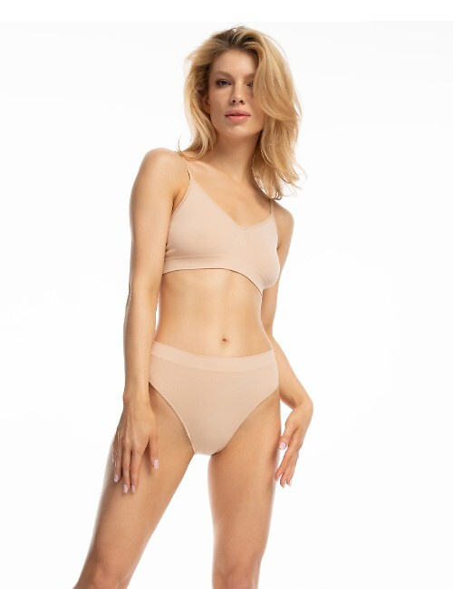 Figi Bamboo Bikini Julimex női bambusz bugyi kényelmes puha beige