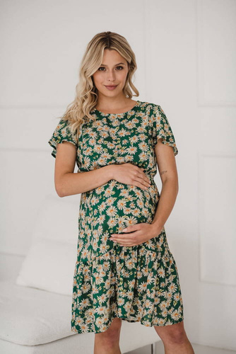 Lovely Dress sukienka ciążowa i do karmienia krótki rękaw Milk&Love zielony