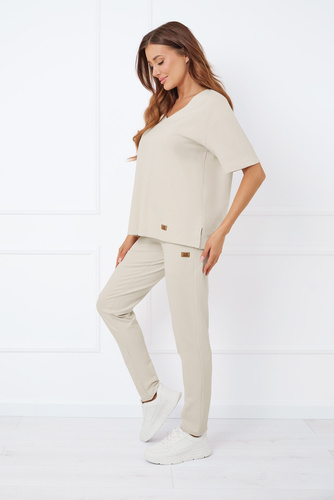 Caro Rövid ujjú blúz Olasz divat - bézs