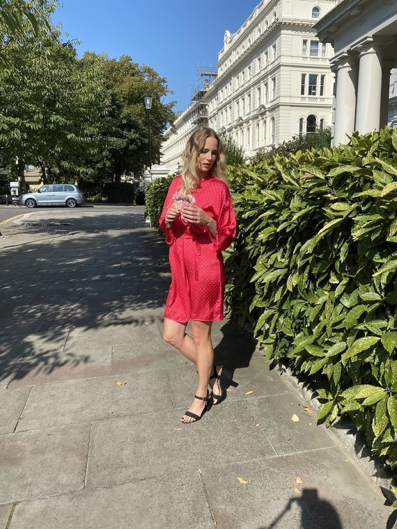 370 Laurine Forex női fürdőköpeny - málna