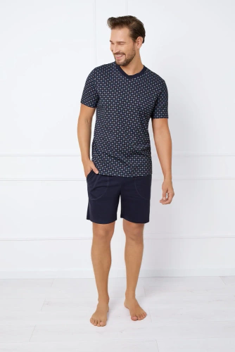 Gerard Férfi rövid ujjú pizsama, rövidnadrág Italian Fashion - print/zöld