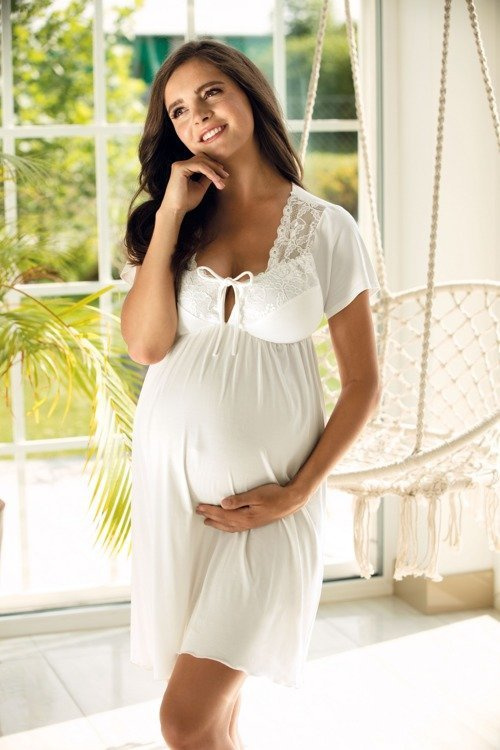 3012 Lupoline terhességi és szoptatási hálóing - fekete