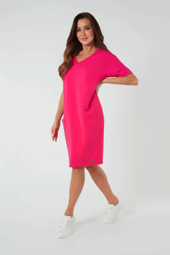 Stella női rövid ujjú tunika Olasz divat - fukszia