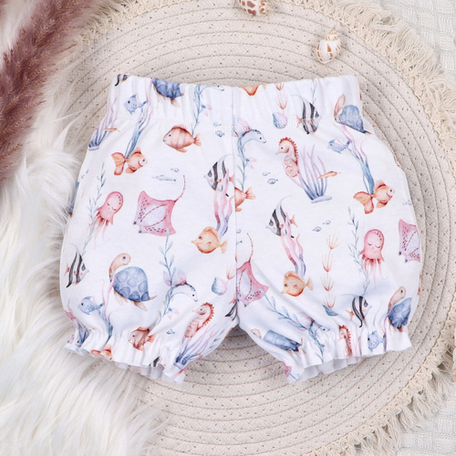 ABN-5489 Underwater World Nine organikus pamut baba rövidnadrág, lányoknak